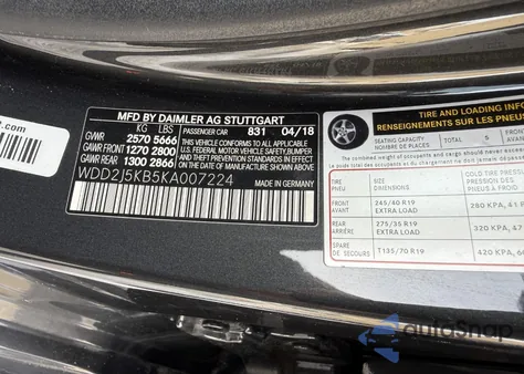 2019 Mercedes-Benz Cls 450 4Matic z USA, uszkodzony, nr VIN WDD2J5KB5KA007224